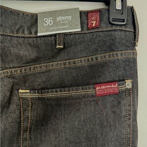 7 For All Mankind Men's Slimmy Jeans - black/gray